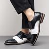 Zapatos de Cuero de Caña Baja con Doble Hebilla de Estilo Retro a la Moda para Uso Exterior, Zapatos Casuales Holgados de Moda, Zapatos Planos para Hombre de Talla Grande Transfronteriza