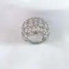 Moda de Lujo Accesible Transfronteriza Forma de Mariposa Anillo para Mujer de Cobre con Circonita Calado Joyería Accesorios Yiwu