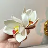 Horquilla de Flor de Cymbidium Rosa Morado Retro Atmósfera Nueva Flor de Cabeza Hanfu Chino Foto Horquilla Producto Nuevo Verano 2025