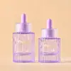 Botella Gotero Anillo Engranaje 30ml Veta Plateada 40ml Botella de Aceite Esencial Creativa Elegante Empaque de Vidrio Botella de Relleno Gotero de Esencia