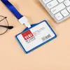 Porta-Cartões de Liga de Alumínio, Capa Protetora para Cartão de Identificação, Porta-Cartão de Acesso da Empresa, Crachá de Identificação de Funcionário, Cordão para Crachá de Trabalho