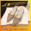 Zapatos de Mujer 2026 Otoño/Invierno Nuevo Estilo Francés Puntiagudos de Tacón Bajo, Sandalias de Tacón Alto, Zapatos de Salón Estilo Pequeño Aroma