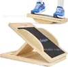Tabla de Refuerzo de Madera Transfronteriza Pedal Inclinado de Fitness Tabla Inclinada para Sentadillas Multi-engranaje Ajustable Tabla de Equilibrio para Estiramiento de Piernas