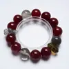 Pulseira de Cristal Natural Cinza Pedra da Lua Vermelha Nevasca para Mulheres, Design Moderno, Pulseira de Luxo Leve Atacado