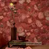 Papel Pintado Retro Americano Verde Oscuro Rojo Papel Pintado Van Gogh Flores Dormitorio Comedor Sala de Estar Cubierta de Pared para Fondo de TV