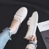 Primavera 2019, nuevos zapatos blancos de estilo coreano, zapatos planos de boca baja que combinan con todo para mujer, zapatos de verano transpirables sin cordones para mujer.