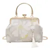 Bolso de Mano Retro Simple Estilo Chino Nuevo Bolso de Noche Diseño de Nicho Estética de Estilo Nacional Bolso de Hombro Cruzado Bolsos para Mujer