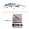 Isca Luya seis cores arremesso longo anel de água flutuante Zhu Mino 14,6cm15g laser três ganchos isca artificial bico de ataque