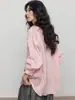 Camisa de lino Tencel de manga larga para mujer, estilo "old money", casual, relajada, vintage, top para ir al trabajo