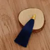 Anel de puxar 8cm fio dourado chapéu canelado borla borla marcador de página pingente sachê diy sachê borla leque borla
