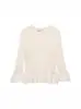 Primavera 2026 Nueva Ropa para Mujer Estilo Europeo y Americano Moda Ruffle Capas Decorativas Manga Larga Chaqueta de Punto Color Sólido