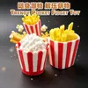 Chaveiro clicker de comida 3D novo transfronteiriço, brinquedo antiestresse, com designs de batatas fritas, pizza e cachorro-quente
