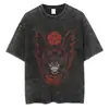 Camiseta Lavada de Anime Black Clover Streetwear Gráfico Harajuku