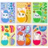Gran Venta 6 Hojas/Paquete Pegatinas de Conejo y Huevo de Pascua de Dibujos Animados Pascua Huevo de Pascua Conejo Niños Rompecabezas DIY