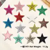 Adesivos de Tecido Bordados com Glitter Estrela de Cinco Pontas Adesivo Sem Costura Acessórios para Roupas Decoração de Caixa Adesivos de Patches Multicor Atacado