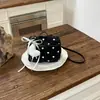 Bolso Caja de Lunares Estilo Coreano para Mujer, Bolso de Hombro Cruzado Exquisito y Elegante, Bolso Pequeño para el Trabajo y los Viajes, Bolso Cuadrado Pequeño Casual