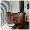 2024 nuevo casual popular este año bolso tote de hombro axila para mujer retro textura viajero color sólido simple