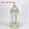 Ornamento Suporte de Vela Romântico Vintage de Ferro Forjado Estilo Europeu, Lanterna de Chão à Prova de Vento, Suporte de Vela, Adereços de Casamento, Lanterna Guia de Caminho