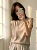 Camiseta Sem Manga para Mulheres, Novo Estilo de Verão, Caimento Solto, Casual e Fashion, Gola Redonda, Ombro Reto, Top Colete Estilo Coreano