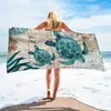 Toalha de Praia de Microfibra para Fornecimento Spot Transfronteiriço Toalha de Banho Absorvente Estampada para Adultos Toalha de Secagem Rápida para Férias na Costa