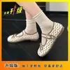 Sapatos Mary Jane Doces com Laço para Mulheres, Novidade de Verão 2026 Estilo Francês Sapatos Baixos de Bico Redondo para Combinar com Saias, Sapatos de Uma Sola com Boca Rasa