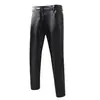 Comercio exterior nuevas explosiones deseo Amazon más vendido europeo y americano color PU casual pantalones de cuero ropa de rendimiento pantalones de cuero hombre seis colores
