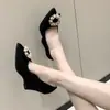 Tacones Altos Negros Profesionales Más Vendidos Suela Suave Mujer Otoño 2026 Nuevo Tacón Cuña Versátil Trabajo Nuevos Zapatos Individuales Tacón Medio
