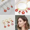 20 Piezas de Rosas Rojas Brillantes con Goteo de Aceite, Accesorios para Joyería DIY, Pulsera, Collar, Colgante, Llavero, Kit de Materiales para Colgantes Pequeños
