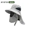 Chapéu de Pescador para Homens, Ciclismo ao Ar Livre no Verão, Chapéu com Proteção Solar Anti-UV, Máscara Facial, Anti-Mosquito, Secagem Rápida, Chapéu de Aba Larga