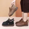 Zapatos para Mujer 2025 Invierno Nuevo Estilo Forrados de Felpa Engrosados Cálidos Botas de Nieve Cómodas Antideslizantes Suela Gruesa No Cansan Zapatos para Madre