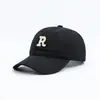 Gorra de Béisbol Casual de Moda Nueva con Forma de R, Gorra de Moda con Letras, Transpirable para Senderismo, Mismo Estilo que las Celebridades de Internet