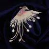 Joyería de Lujo de Alta Gama Broche de Fénix, Elegante y Exquisito Incrustado Completamente con Circonita Cúbica Lujo Accesible Accesorios de Vestir Retro Elegantes