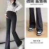 Calças de maternidade para outono e inverno, calças de yoga para usar por cima, leggings com suporte para a barriga, calças pantalona, calças tubarão, calças compridas de outono, roupas de maternidade