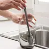 Cepillo de taza giratorio de silicona de mango largo para el hogar, cepillo de limpieza para cocina, sala de estar, taza para eliminar manchas de té, venta directa de fábrica