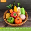 Modelo de verdura de simulación plástico fruta falsa verduras verdes brócoli decoración de cocina accesorios de exhibición juguetes para niños adornos