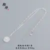 Collar Colgante Xiaohongshu Hueco Oro Arena Brillante Cubo de Azúcar Pequeño, Sensación de Alta Gama, Color Duradero, Collar Cadena AB Cubo de Azúcar para Mujeres