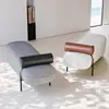 Banqueta de noche de lujo ligero nórdico para dormitorio, banco largo creativo de sofá para ocio, banco moderno de tela de diseñador para entrada para cambiarse los zapatos