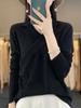 Suéter Feminino Elegante de Lã Penteada Cor Sólida com Gola Cruzada, Design Slim Fit Emagrecedor, para o Trabalho, Primavera e Verão, Novo