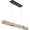 Candelabro de cristal de lujo ligero para restaurante, lámpara colgante de isla de mesa de comedor larga minimalista italiana de diseñador, candelabro de 6 piezas para barra de bar, hierro