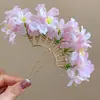 Pasador de Tela Flor Estrellada 2026 Nuevo Estilo Estilo Bosque Dulce y Fresco Pasador Nicho Accesorio para el Cabello de Alta Gama para Mujeres
