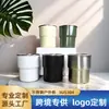 Nova Caneca Externa de Aço Inoxidável 304, Alça Dobrável, Caneca de Acampamento Economizadora de Espaço, Caneca de Viagem, Caneca Portátil para Água, Caneca de Presente