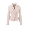 Elegante y Sexy Blazer para Mujer con Espalda Cruzada, Ceñido a la Cintura, Estilo Corto, Tres Botones, Chaqueta de Primavera Ol para el Trabajo