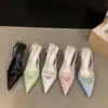 Sandalias elegantes Chuyuji de estilo francés, punta fina, color negro, zapatos de hada, nuevos zapatos de tacón alto primavera-verano 2026