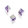 Cubo de Cristal Dongzhou Fundo Pontiagudo Diamante Quadrado Chanfrado Colorido Pedra Solta Acessórios para Joias DIY Diamante Super Brilhante para Unhas Joias de Diamante