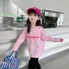 Camiseta de Manga Curta para Meninas, Roupa de Verão 2025, Rosa, Estilosa, Blusa de Meia Manga para Crianças Médias e Mais Velhas, Novo Estilo de Verão, Moderna e Versátil