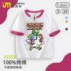 Roupas Periféricas de Minecraft Camiseta de Algodão Puro Manga Curta Roupas para Meninos e Meninas Co-branded Anime Tops Infantis