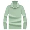 Camisa Polo de Manga Larga para Hombre de Lujo Accesible 10A Antibacterial 210g Fibra Vegetal Compuesta Resistente a las Arrugas y Duradera Top t