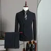 Nuevos trajes para padrinos de boda 2026, chalecos y pantalones a rayas a juego, atuendo formal de primavera, atuendo de boda, conjunto de traje para el novio