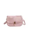 2026 moda retrô nicho grande capacidade novo cor sólida simples texturizado casual transversal ombro pequeno quadrado bolsa feminina