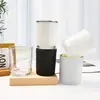 Copos de vela perfumada brancos para atacado, potes de vidro para velas de uso doméstico, suportes de vela pretos, copos de vela decorativos